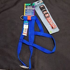 NWT 14"-20"Dog Collar + 24" Harness Medium